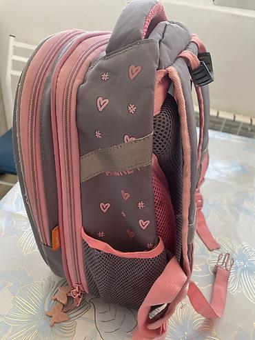 kipling monkey: Детский школьный рюкзак Mioiney для девочки - Цвет: серый с розовыми — 1