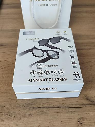 Күндөн коргоочу көз айнектер: AI SMART GLASSES AIMB‑G1 — умные очки со сменными линзами и камерой — 2