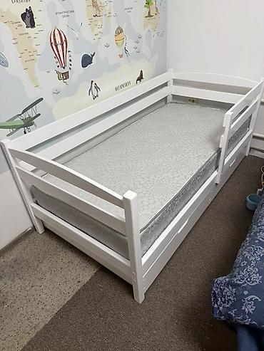bunk bed: Кровать на заказ - Материал: массив дерева, окраска в белый цвет — 3