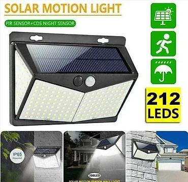 maxi staklene case: Solarna LED zidna lampa sa senzorom 212 dioda NOVO. OPIS PROIZVODA — 2