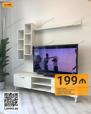 Ev və bağ: TV altlığı və divar rəfi dəsti - Ölçülər: D 40 × H 50 × U 180 sm - — 1
