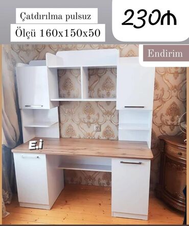 Uşaq masaları: Oğlan və qız üçün, Yeni, Siyirməli, Yazı masası, Stulsuz