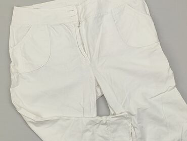 eleganckie bluzki do bialych spodni: Spodnie 3/4 Damskie, L, stan - Zadowalający