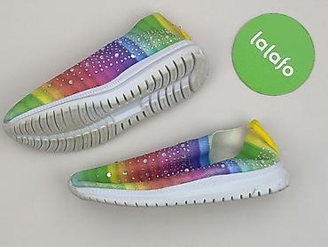 yupoo rainbow: Tęczowe slip‑ony damskie z kryształkami, rozmiar 38 - Model: lekkie — 3