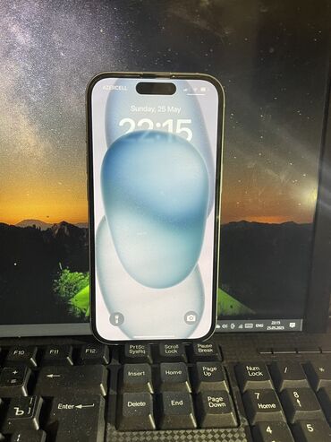 iphone qutu: IPhone 15, 256 GB, Mavi, Simsiz şarj, Face ID, Sənədlərlə