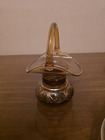 qizil qablari: Şüşə dekorativ səbət-vaza — 2