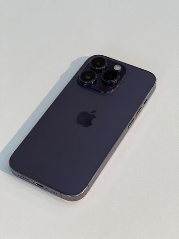 islemis telefonlarin satisi: IPhone 14 Pro, 128 GB, Deep Purple, Simsiz şarj, Face ID