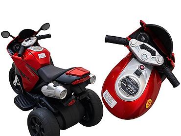 Uşaq üçün elektrik maşınları: Uşaq üçün elektrikli üçtəkərli motosiklet – qırmızı rəng — 2