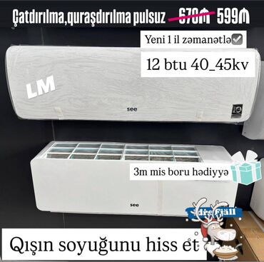 Yataq otağı dəstləri: Kondisioner 30-35 kv. m