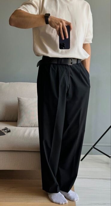 брюки палаццо: Брюки S (EU 36), цвет - Черный