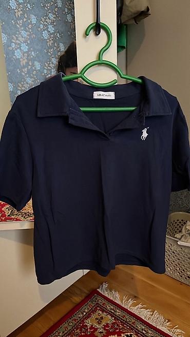 mayka türkçe: Qısa qollu polo köynək - Rəng: tünd göy (navy) - Yaxası: klassik polo — 1