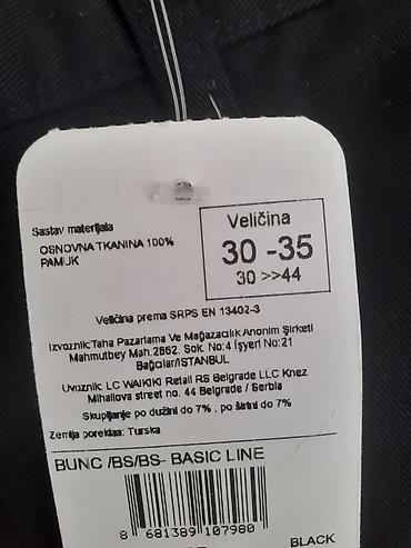 koton jakne muske: LC Waikiki muške pantalone – Basic Line - Boja: crna (BLACK) - Kroj — 1