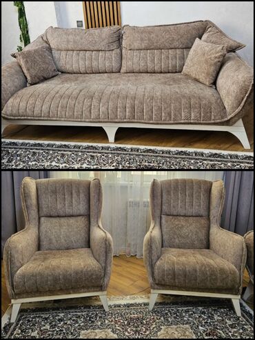 açılan kreslo: İşlənmiş, Divan, 2 kreslo, Bazasız, Açılan