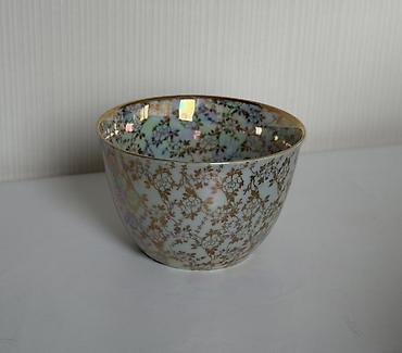 cay: Çay dəsti, rəng - Qızılı, Farfor, 10 nəfərlik, Almaniya — 4