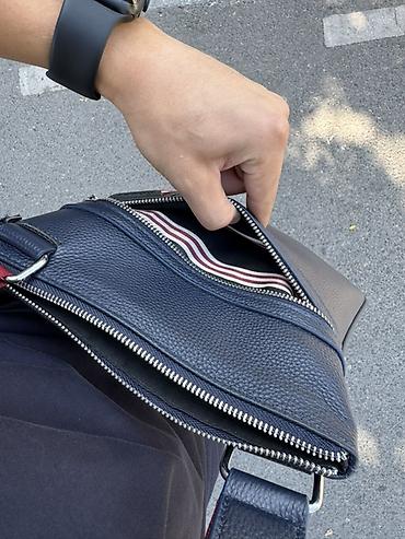 bally: Мужская сумка через плечо BALLY оригинал - Материал: фактурная — 2