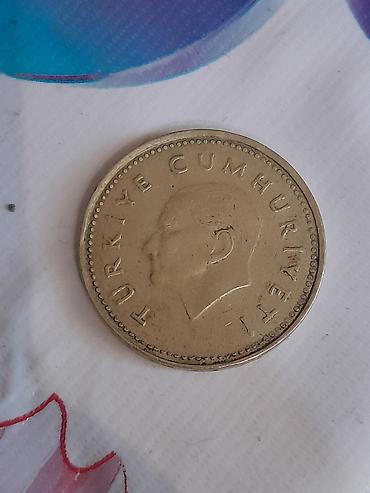 velosipedlər 28: Türkiyə lirəsi xatirə sikkələri dəsti - 5.000 Lira sikkəsi (1994): Ön — 5