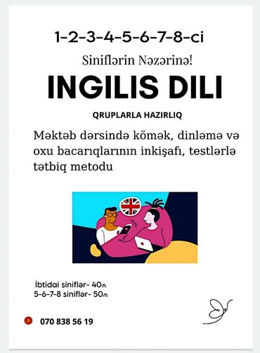 ingilis dili muellimi: Xarici dil kursları | İngilis dili | Uşaqlar üçün | Danışıq klubu