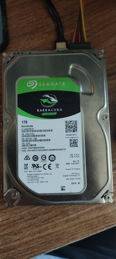 ddr1 1gb: Маалымат алып жүрүүчү, Колдонулган, Seagate, HDD, 1 ТБ, 3.5", ПК үчүн