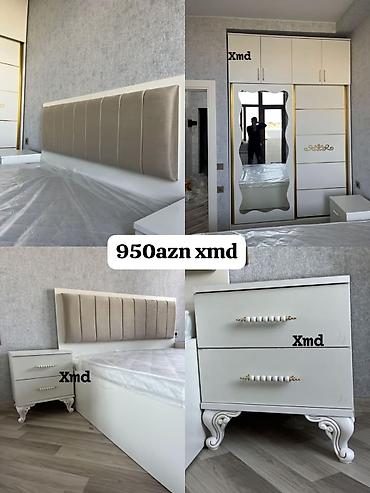 mirvari yataq desti: Yataq otağı dəsti Tərkibi: - 1 ədəd ikiçekmecəli tumbə (ağ rəng — 1