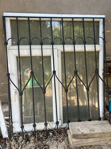 darvazalar işlenmiş: İşlənmiş İki qat şüşə paketi Plastik pəncərə, Еni: 120 sm, Uzunluğu: 140 sm