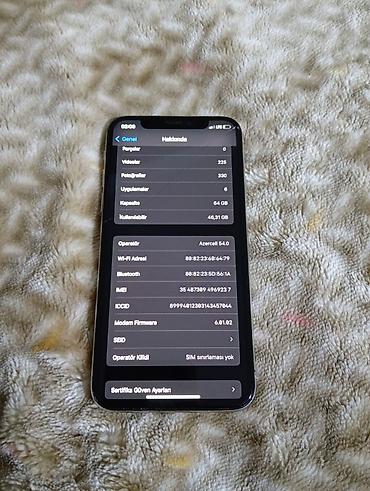 iphone x zapcast: IPhone X, 64 GB, Gümüşü, Qırıq — 8