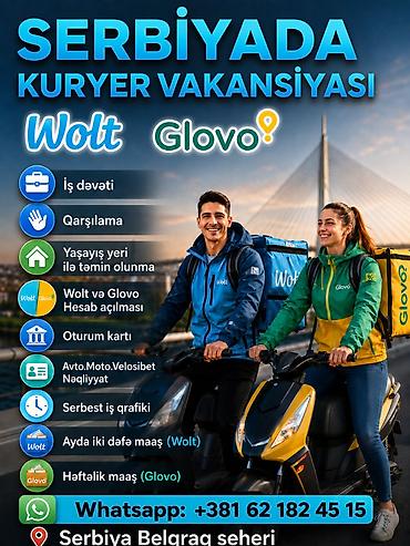 Əməkdaş axtarışı (vakansiyalar): Kuryer isi Serbiya 350 evro masin 200 evro hostel 200 evro profil — 1