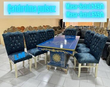 Masa və oturacaq dəstləri: Möhtəşəm TACMARAL masa dəsti👑 Yüksək keyfiyyətlə Qiymət : Masa
