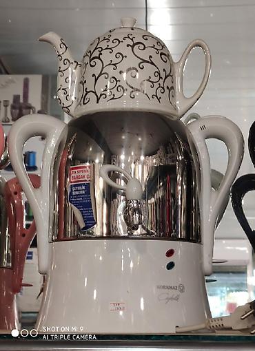 korkmaz samovar: Samovar elektrik samovar Korkmaz Turk istehsali 3 litr su 1 litr cay — 3