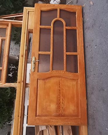 Qapı şüşələri: Ağac qapı və pəncərə rama dəsti, 3 ədəd qapı və 1 ədəd pəncərə — 4