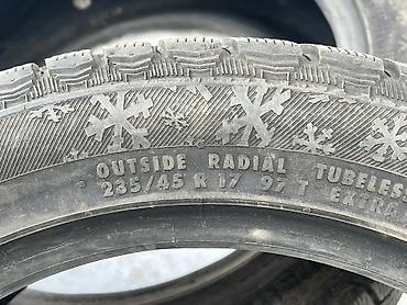 зимние шины r17: Шины 235 / 45 / R 17, Зима, Б/у, Пара, Германия, Continental — 7