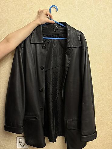 Kişi geyimləri: Kurtka, Dəri, Qış, 4XL — 1