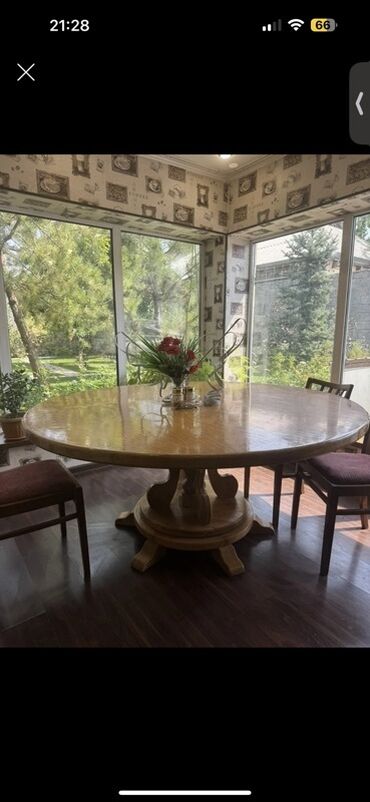 конференц стол: Кухонный стол, Круглый, Нераскладной