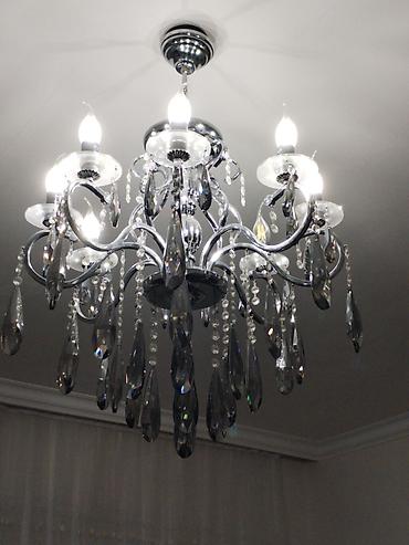 taxta lustur: Çılçıraq, 6 lampa, Metal — 1