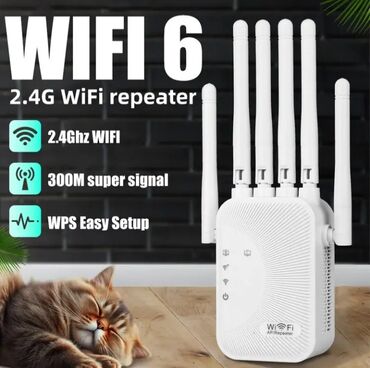 Modemlər və şəbəkə avadanlıqları: Wi‑Fi Siqnal Gücləndirici / AP / Repeater Xüsusiyyətlər: - 4 ədəd — 6