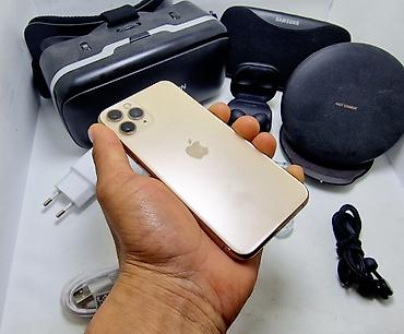 Apple iPhone: IPhone 11 Pro, Б/у, 64 ГБ, Золотой, Зарядное устройство, 100 % — 12