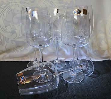 Čaše: Case nove za vino,Bohemija kristal. Case za vino,tanji — 5