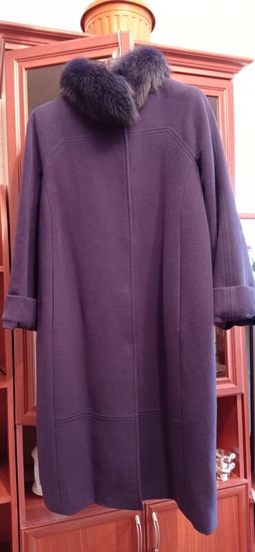Пальто: Пальто, Классика, Зима, Кашемир, С поясом, XL (EU 42)