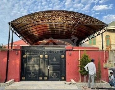 Naveslər, markizlər: Dekorativ metal konstruksiyalı polikarbonat örtüklər – həyət, giriş — 3