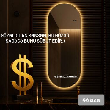 gozel qiz sekilleri profil ucun: Güzgü Divar üçün, Oval, Arxa işıqlı