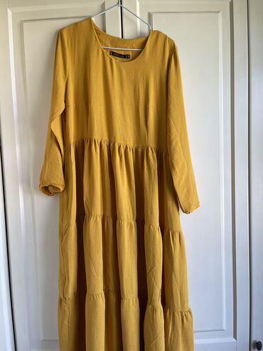 теплая рубашка: Повседневное платье, Made in KG, Лето, Длинная модель, 5XL (EU 50)