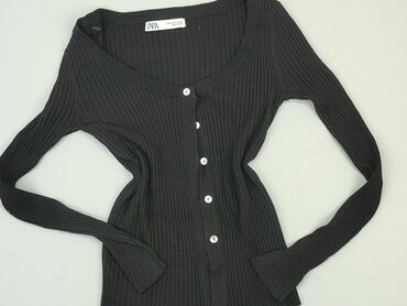 krótkie eleganckie czarne spodenki z wysokim: Knitwear, Zara, S (EU 36), condition - Very good