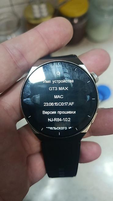 Smart saatlar: GT3 MAX ağıllı saat - Dairəvi sensor ekran, yan tərəfdə mexaniki — 2
