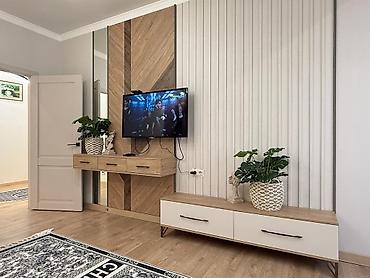 2х уровневый: 2 комнаты, Бишкек Парк ТРЦ, Душевая кабина, Постельное белье, Кондиционер — 10