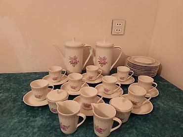 cay servisi: Çay dəsti, rəng - Ağ, Farfor, Almaniya — 9