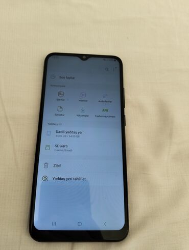 samsung 2 ci el telefonlar: Samsung Galaxy A22, 64 GB, rəng - Qara, Barmaq izi, İki sim kartlı