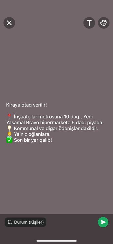 mx group inşaat: Kirayə otaq verilir! 📍 İnşaatçılar metrosuna 10 dəq., Yeni Yasamal