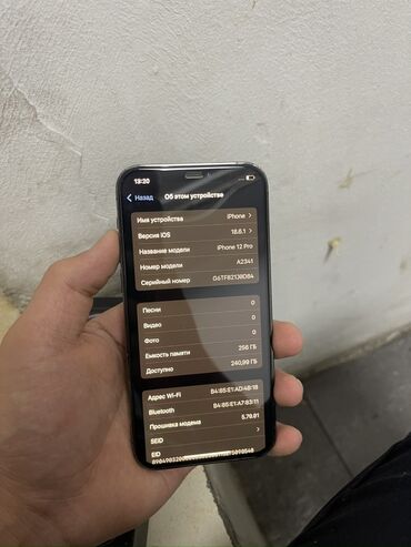 Apple iPhone: IPhone 12 Pro, Б/у, 256 ГБ, Графит, Коробка, 86 % — 5