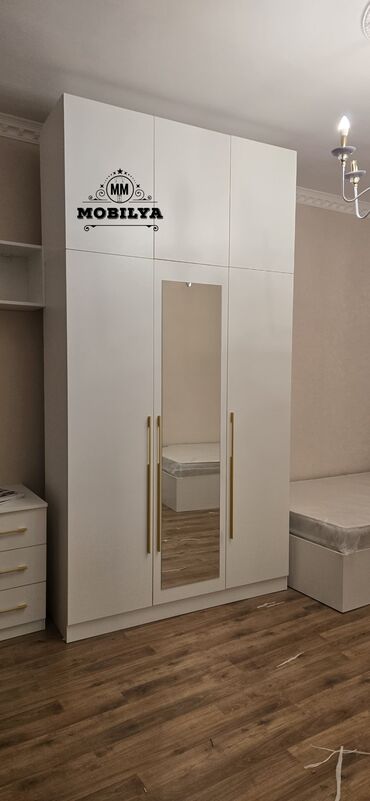 Yataq otağı dəstləri: Təknəfərlik çarpayı, 2 tumba, Dolab, Komod, Azərbaycan, Yeni — 11