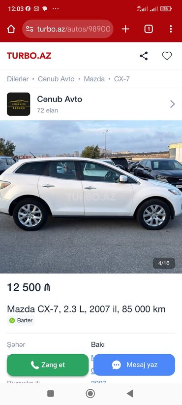 Mazda: Mazda CX-7: 2.3 l | 2007 il Krossover — 4