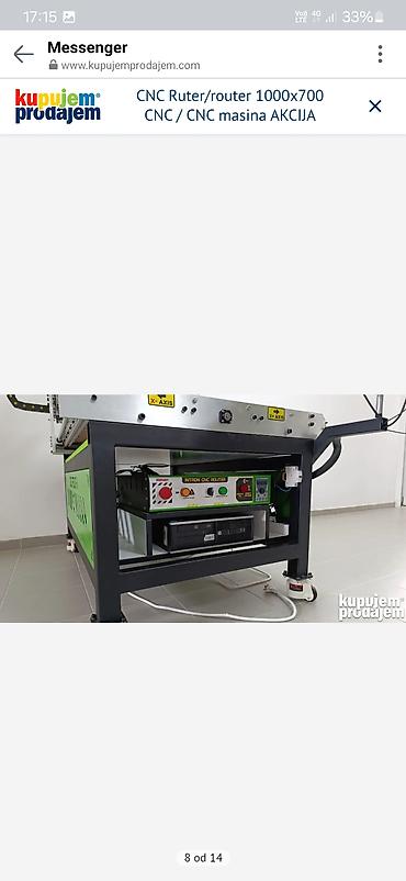 Glodala: CNC ruter/router 1000 x 700 – CNC mašina - Radna površina: 1000 x 700 — 4